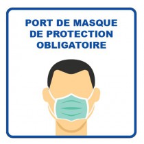 Panneau d’information, visuel masque, format 400 x 400 mm