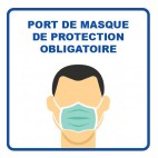 Panneau d’information, visuel masque, format 400 x 400 mm