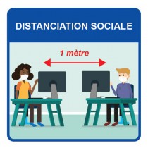 Panneau d’information, visuel bureau, format 400 x 400 mm