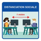 Panneau d’information, visuel bureau, format 400 x 400 mm