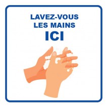 Panneau d’information, visuel lavage, format 400 x 400 mm