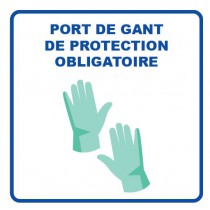Panneau d’information, visuel gant, format 400 x 400 mm