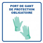 Panneau d’information, visuel gant, format 400 x 400 mm