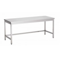 Table centrale sans tablette inferieure, Inox AISI 304, L 2000 x P 600 mm