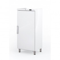 Armoire GN2/1 positive 1 porte, froid ventilé, RVG-501 Extérieur tôle plastifiée blanche