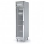 Armoire négative étroite, 1 porte GN1/1, en inox AISI 304 18/10, gaz R290a