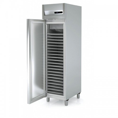 Armoire négative étroite, 1 porte GN1/1, en inox AISI 304 18/10, gaz R290a Armoire négative étroite, 1 porte GN1/1, en inox AISI 304 18/10, gaz R290a