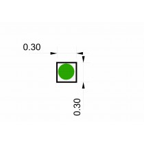 Caniveau à grille caillebotis, AISI 304, sortie verticale centrée, L 300 x P 300 x H 55/60 mm, sur mesure