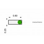Caniveau à grille caillebotis, AISI 304, sortie verticale, L 770/800 x P 220/250 x H 50/60 mm, sur mesure