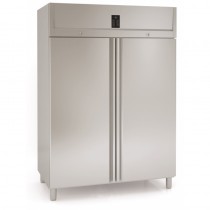 Armoire positive GN2/1, côtés emboutis-isolation 85 mm, 2 portes pleines, consommation 420 W