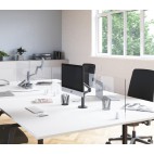 Séparateur de bureau en plexiglas de cristal, anti covid-19