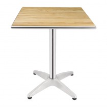 Table carrée, plateau en frêne, Bolero, L 600 x P 600 x H 720 mm