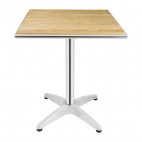 Table carrée, plateau en frêne, L 600 x P 600 x H 720 mm