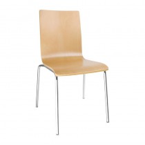 Table carrée, plateau en frêne, Bolero, L 600 x P 600 x H 720 mm