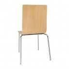 Table carrée, plateau en frêne, Bolero, L 600 x P 600 x H 720 mm