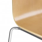 Table carrée, plateau en frêne, Bolero, L 600 x P 600 x H 720 mm