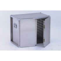 Coffre traiteur non isotherme, double porte, 9 plaques ou grilles 600 x 400 mm