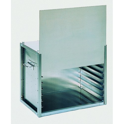 Coffre traiteur non isotherme porte à guillotine 9 plaques ou grilles 600 x 400 mm Coffre traiteur non isotherme porte à guillotine 9 plaques ou grilles 600 x 400 mm