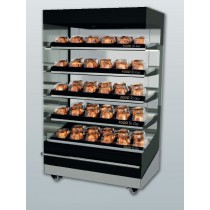 Vitrine murale L,S chauffante 5 niveaux modèle SELFGRILL SQUARE 1000-5N inox