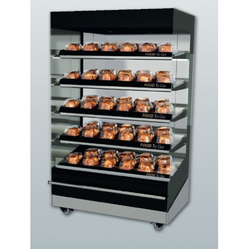 Vitrine murale L,S chauffante 5 niveaux modèle SELFGRILL SQUARE 1000-5N inox Vitrine murale L,S chauffante 5 niveaux modèle SELFGRILL SQUARE 1000-5N inox