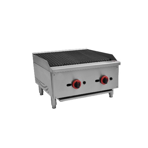Grill charcoal à gaz, modèle ECB-24SX, en acier inoxydable, 14 kW Grill charcoal à gaz, modèle ECB-24SX, en acier inoxydable, 14 kW