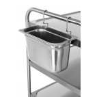 Bac à couverts GN 1/3 crochetable, L 325 x l 176 x H 200 mm pour chariot