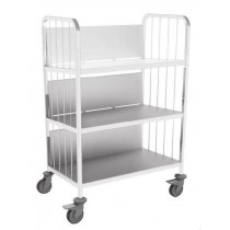 Chariot soudés à 3 niveaux, en acier inoxydable, H 1410 mm