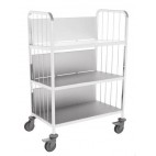 Chariot soudés à 3 niveaux, en acier inoxydable, H 1410 mm