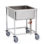 Cuve de trempage acier inoxydable sur roues 100 litres