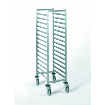 Chariot à glissière gastronorme, en acier inoxydable, H 1490 mm