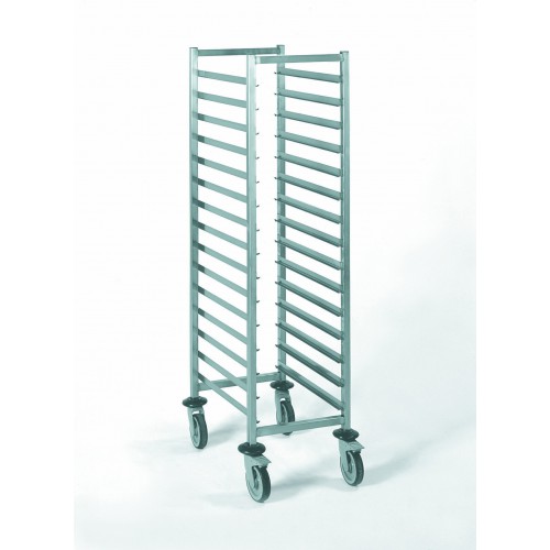 Chariot à glissière gastronorme acier inoxydable H 1490 mm Chariot à glissière gastronorme acier inoxydable H 1490 mm
