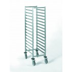 Chariot à glissière gastronorme, en acier inoxydable, H 1490 mm