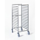 Chariot à glissière gastronorme, en acier inoxydable, H 1490 mm