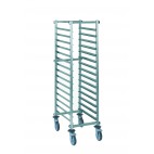 Chariots à glissières livrés à plat, en acier inoxydable, H 1490 mm