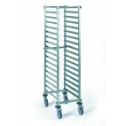 Chariots à glissières livrés à plat, en acier inoxydable, H 1650 mm