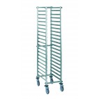 Chariots à glissières livrés à plat, en acier inoxydable, H 1785 mm