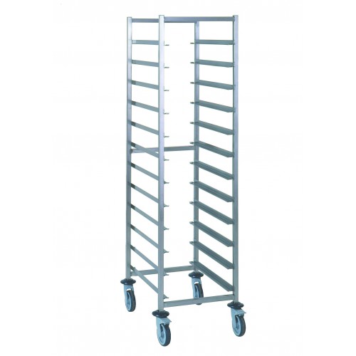 Chariot à glissière euronorme acier inoxydable alimentaire 12 niveaux H 1785 mm Chariot à glissière euronorme acier inoxydable alimentaire 12 niveaux H 1785 mm