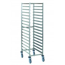 Chariot à glissière euronorme, en acier inoxydable alimentaire, largeur 540 mm