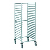 Chariot à glissière euronorme, en acier inoxydable alimentaire, longueur 925 mm