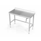 Tables de travail confor'table réglables par manivelle, Adossée sans étagère, prof 700 mm