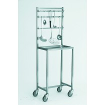 Chariot porte-accessoires, en acier inoxydable, hauteur 1600 mm