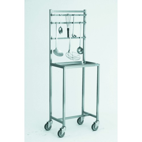 Chariot porte-accessoires acier inoxydable hauteur 1600 mm Chariot porte-accessoires acier inoxydable hauteur 1600 mm