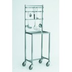 Chariot porte-accessoires, en acier inoxydable, hauteur 1600 mm