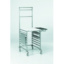 Chariot du chef, porte-ustensiles, en acier inoxydable, hauteur 1750 mm