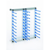 Porte-assiette garnie mural, en acier inoxydable, 2 pile