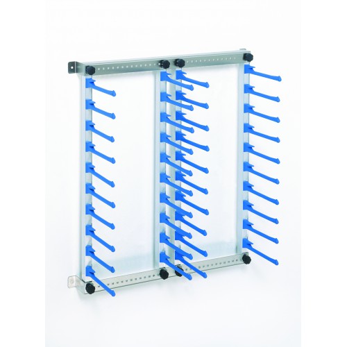 Porte-assiette garnie mural acier inoxydable 2 pile Porte-assiette garnie mural acier inoxydable 2 pile