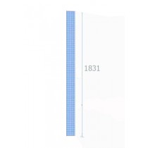 Caniveau MODUL 125 à grille caillebotis, AISI 304, sortie horizontale, L 1831 x P 125 x H 50/65 mm, sur mesure