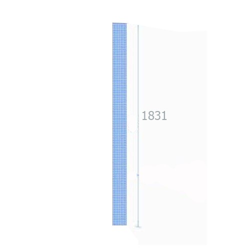 Caniveau MODUL 125 à grille caillebotis, AISI 304, sortie horizontale, L 1831 x P 125 x H 50/65 mm, sur mesure Caniveau MODUL 125 à grille caillebotis, AISI 304, sortie horizontale, L 1831 x P 125 x H 50/65 mm, sur mesure