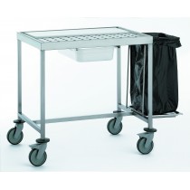 Chariot pour sachets sous-vide, en acier inoxydable, hauteur 850 mm 