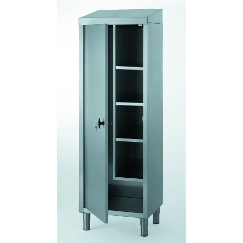 Armoire à fond plat, pour produits d’entretien et balais avec séparation verticale H 1890 mm Armoire à fond plat, pour produits d’entretien et balais avec séparation verticale H 1890 mm